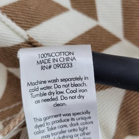 PACSUN brown chevron low rise straight leg jeans Sz 25 NEW - Picture 12 of 13